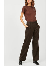 1qty RELIQUAT 75€ 100%  / Pantalon Hector à pinces - Brown Multicolor
