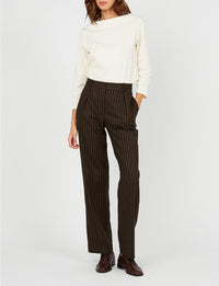 1qty RELIQUAT 75€ 100%  / Pantalon Hector à pinces - Brown Multicolor
