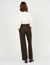 1qty RELIQUAT 75€ 100%  / Pantalon Hector à pinces - Brown Multicolor
