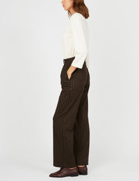 1qty RELIQUAT 75€ 100%  / Pantalon Hector à pinces - Brown Multicolor