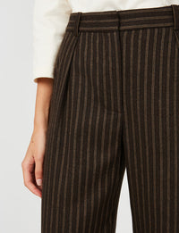 1qty RELIQUAT 75€ 100%  / Pantalon Hector à pinces - Brown Multicolor