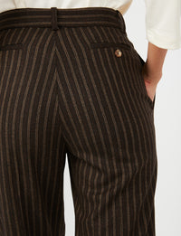 1qty RELIQUAT 75€ 100%  / Pantalon Hector à pinces - Brown Multicolor