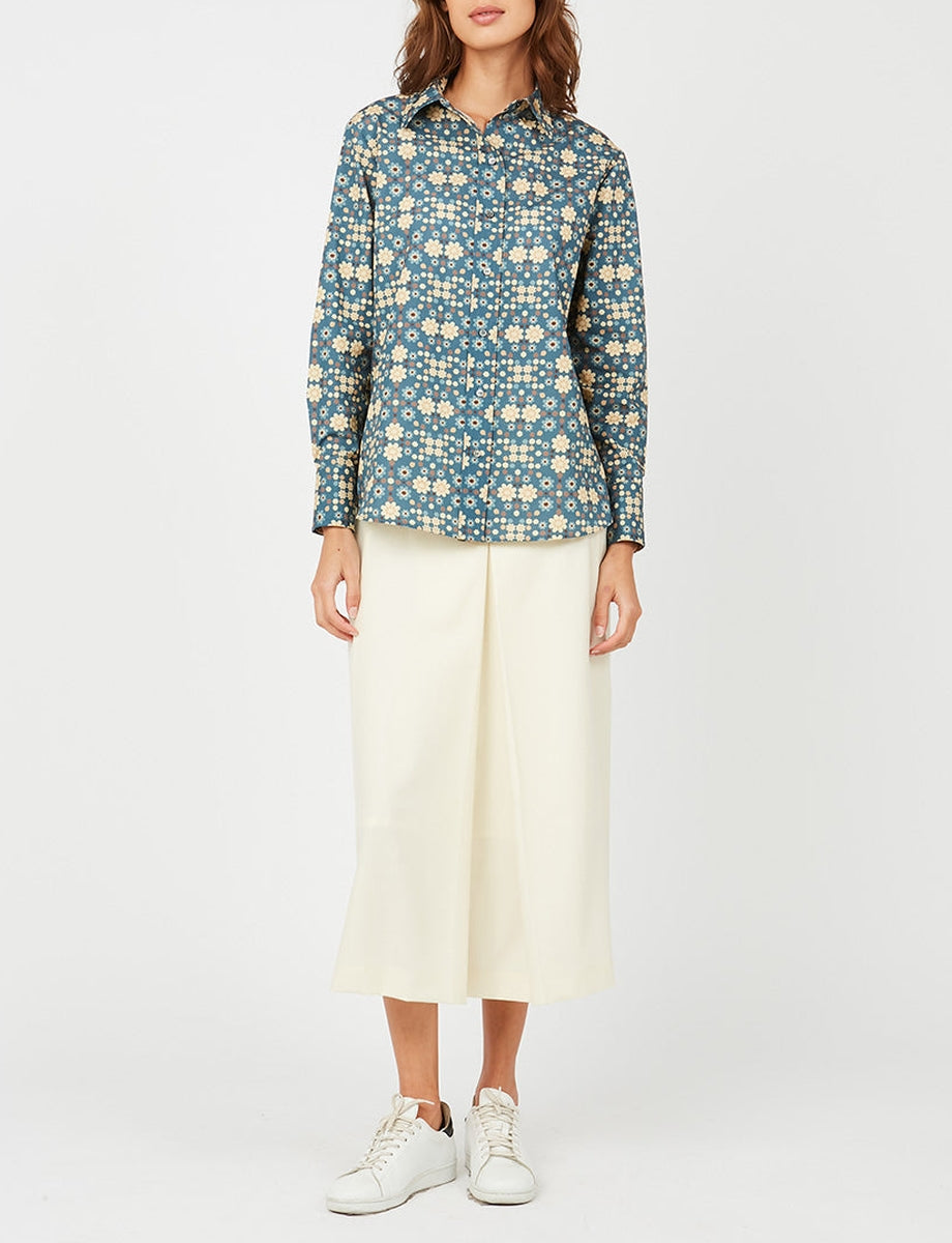 7qty RELIQUAT 80€ 8,3%  / Chemise droite Maureen - Boulbon Blue