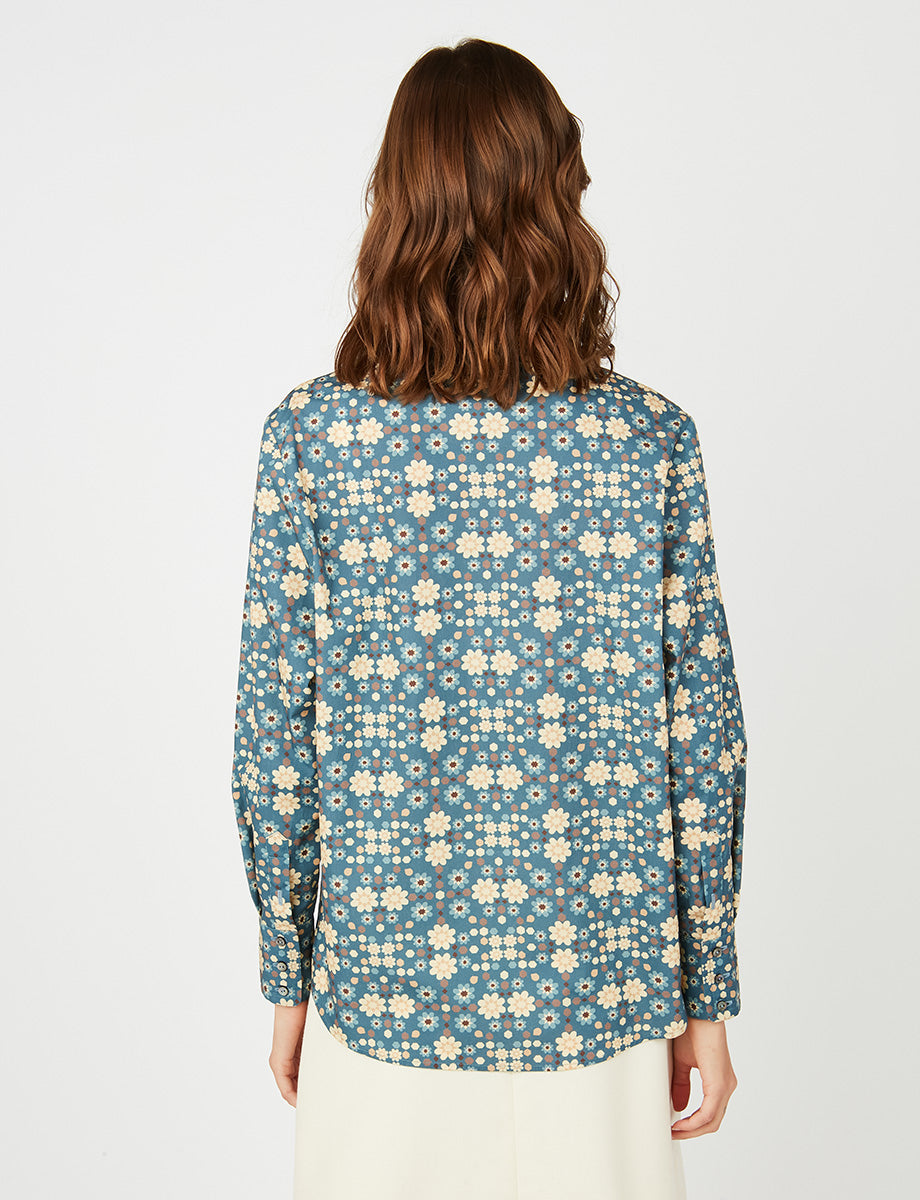 7qty RELIQUAT 80€ 8,3%  / Chemise droite Maureen - Boulbon Blue