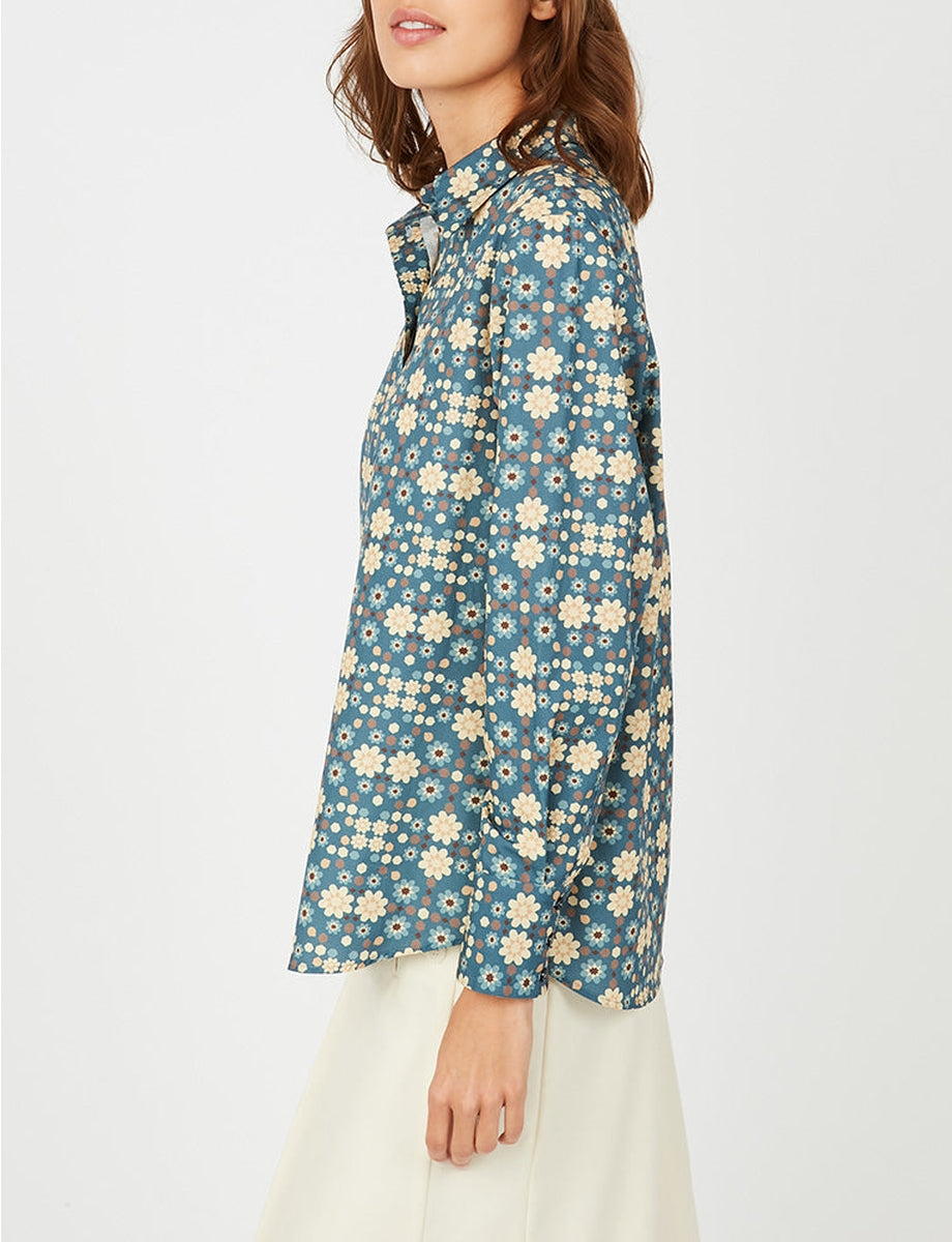 7qty RELIQUAT 80€ 8,3%  / Chemise droite Maureen - Boulbon Blue