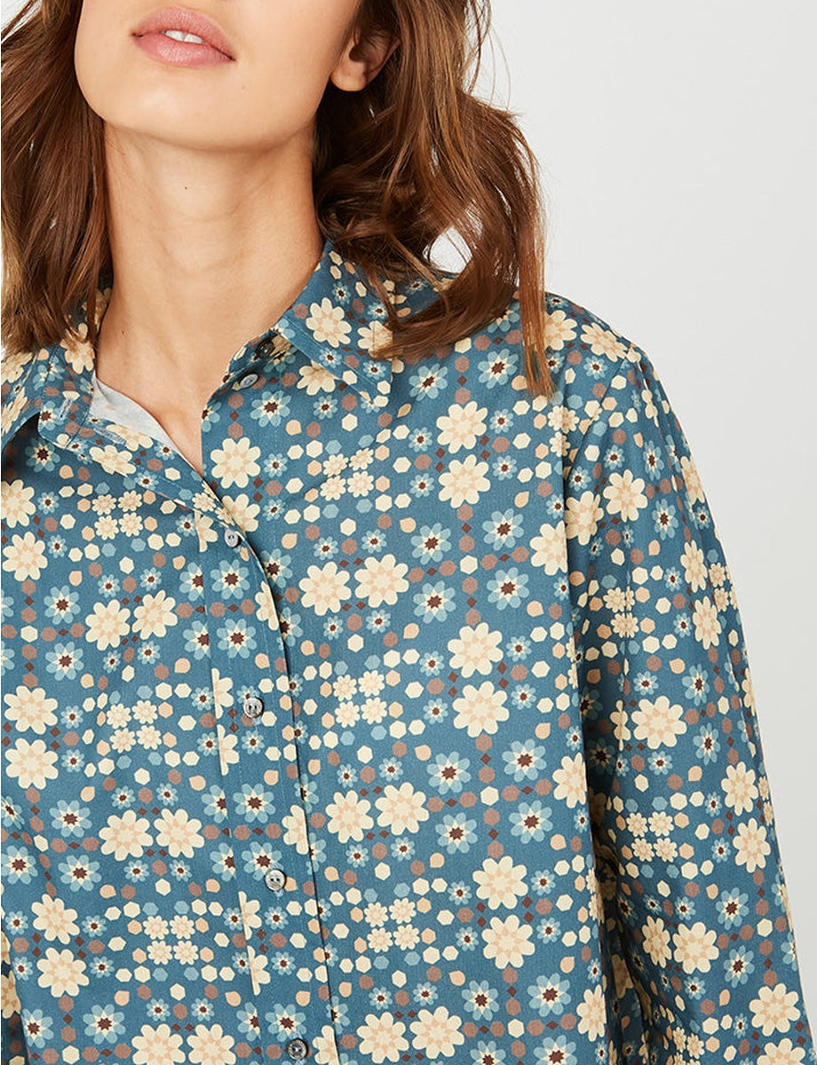 7qty RELIQUAT 80€ 8,3%  / Chemise droite Maureen - Boulbon Blue