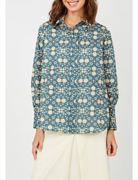7qty RELIQUAT 80€ 8,3%  / Chemise droite Maureen - Boulbon Blue