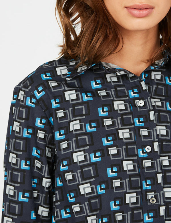 1qty RELIQUAT 80€ 0%  / Chemise droite Maureen - Pixel Blue