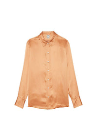 1qty RELIQUAT 95€ 100%  / Chemise droite Maureen en soie - Pink Gold