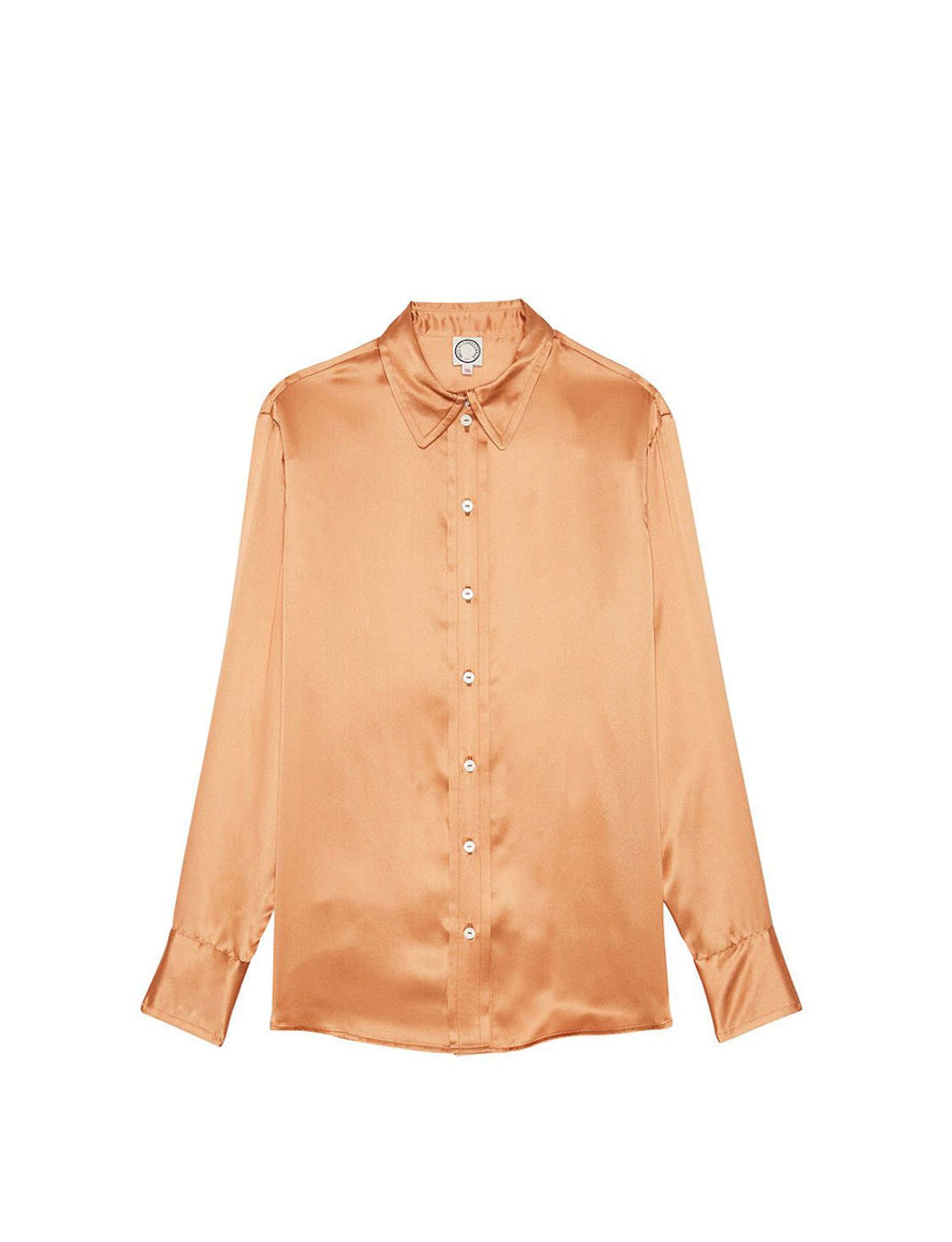 1qty RELIQUAT 95€ 100%  / Chemise droite Maureen en soie - Pink Gold