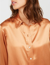 1qty RELIQUAT 95€ 100%  / Chemise droite Maureen en soie - Pink Gold