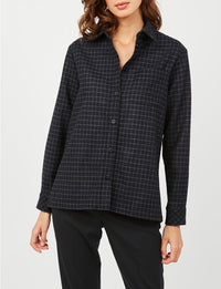 8qty RELIQUAT 95€ 0%  / Chemise droite Cassia en laine - Blue Ecru