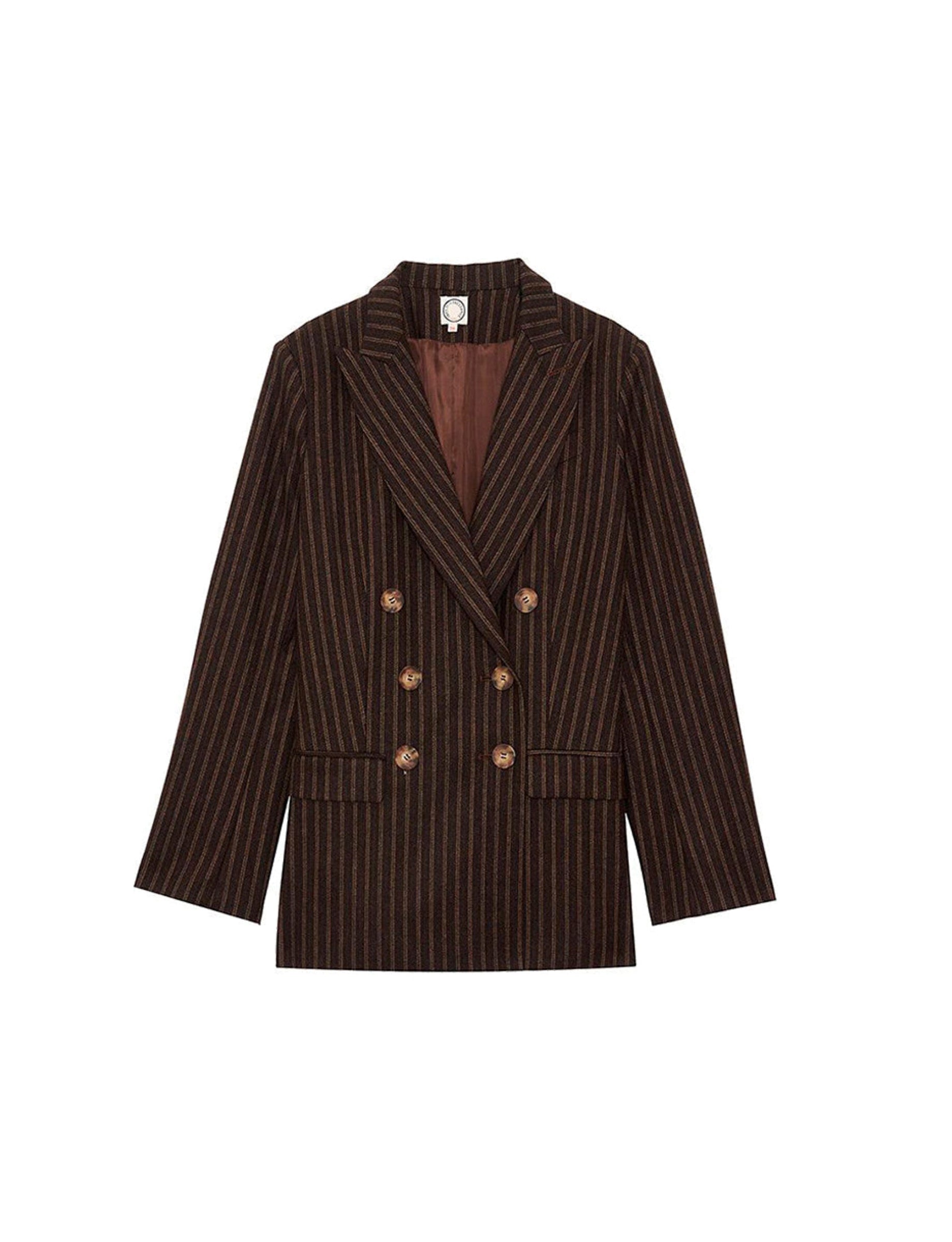 1qty RELIQUAT 120€ 0%  / Blazer croisé  Ezio - Brown Multicolor