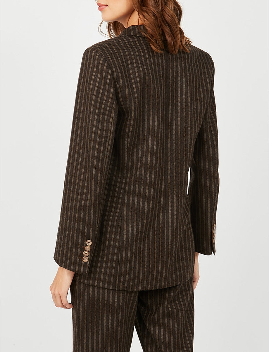 1qty RELIQUAT 120€ 0%  / Blazer croisé  Ezio - Brown Multicolor