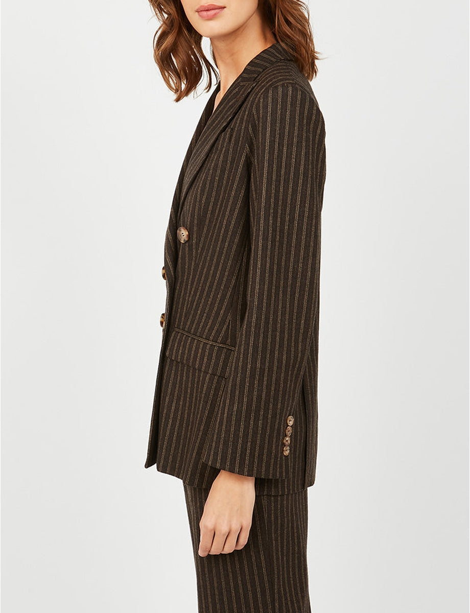 1qty RELIQUAT 120€ 0%  / Blazer croisé  Ezio - Brown Multicolor