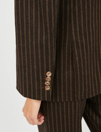 1qty RELIQUAT 120€ 0%  / Blazer croisé  Ezio - Brown Multicolor