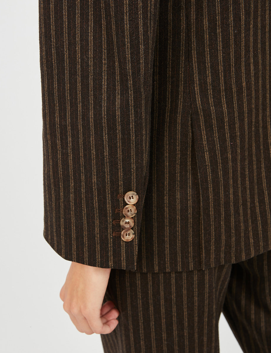 1qty RELIQUAT 120€ 0%  / Blazer croisé  Ezio - Brown Multicolor