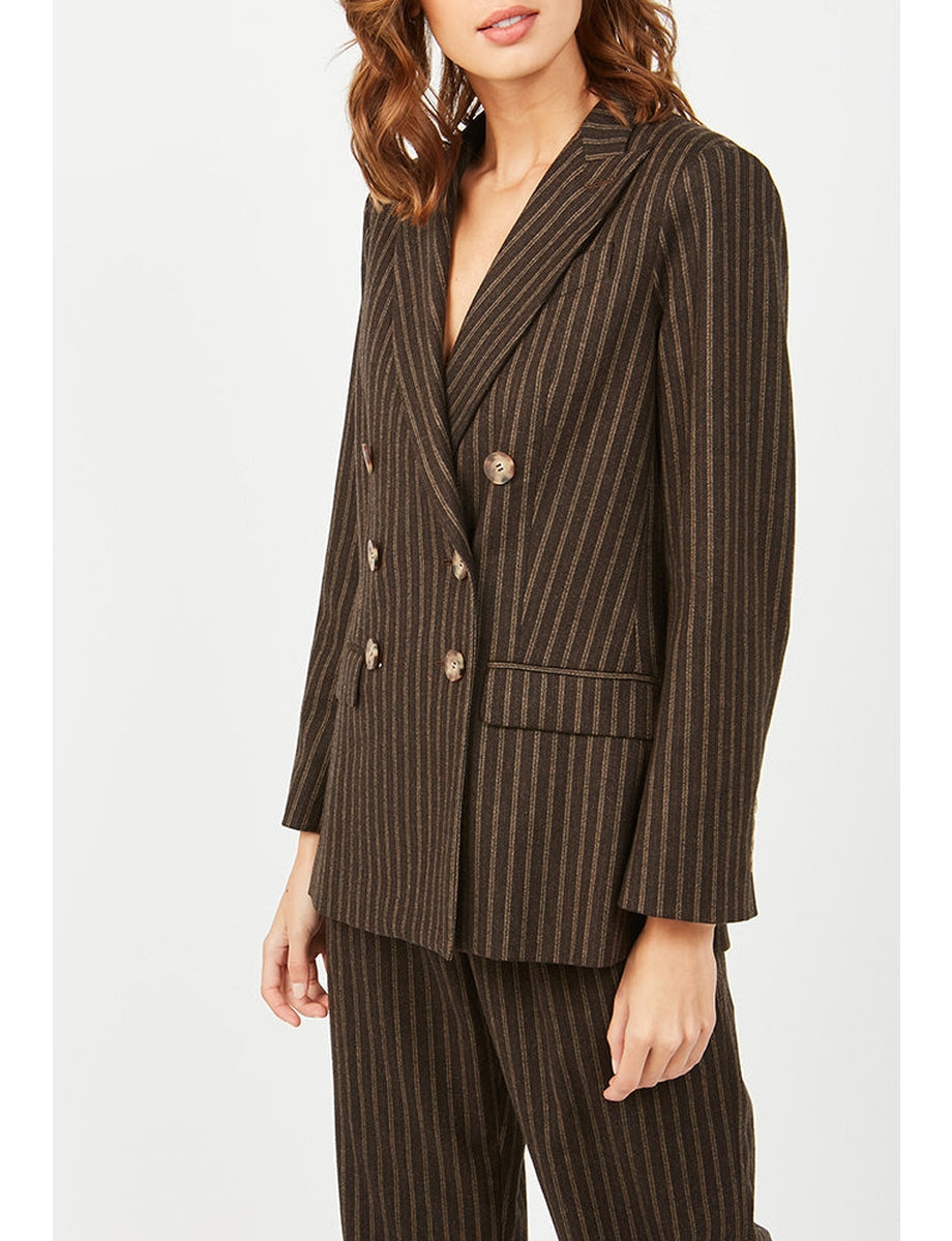 1qty RELIQUAT 120€ 0%  / Blazer croisé  Ezio - Brown Multicolor