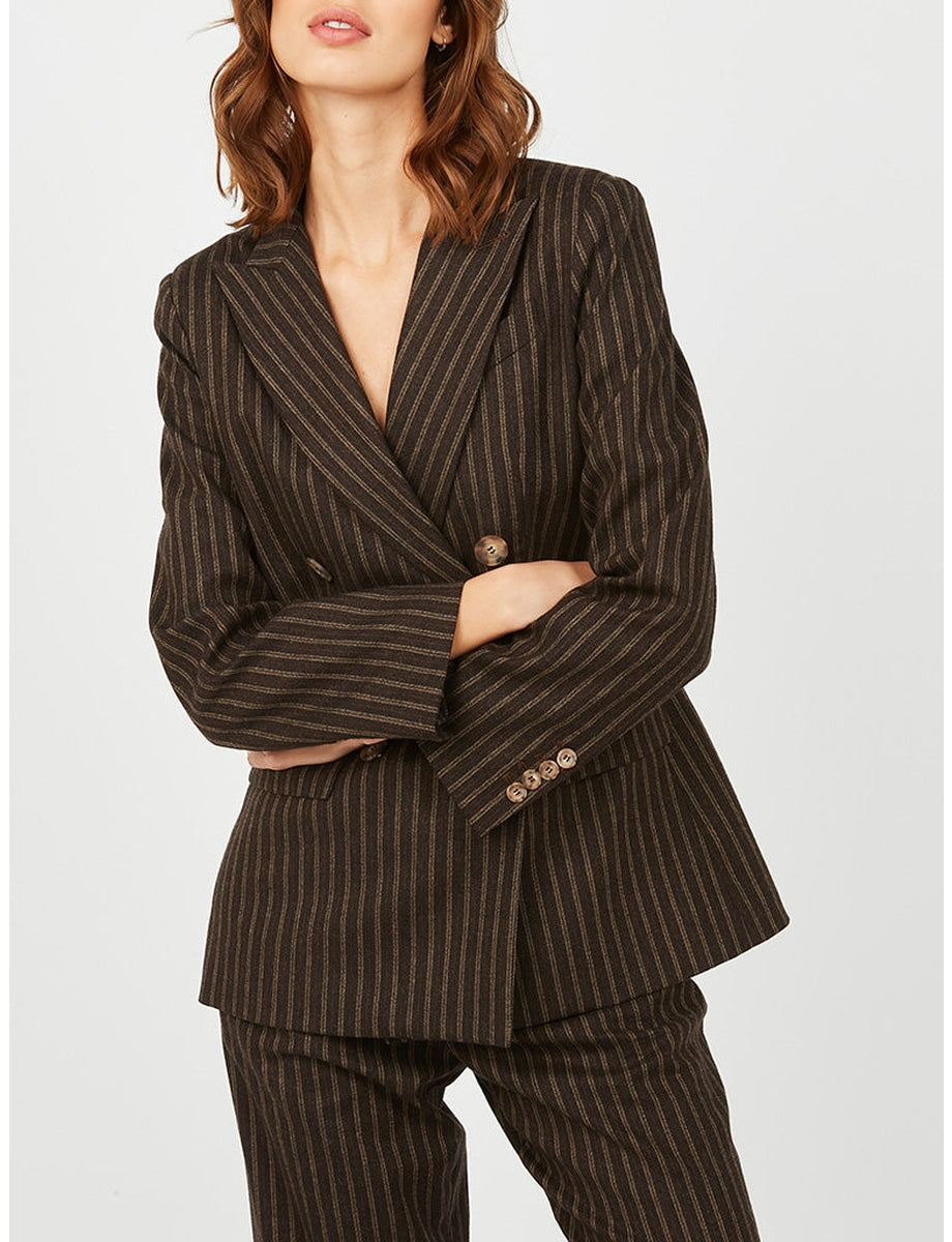 1qty RELIQUAT 120€ 0%  / Blazer croisé  Ezio - Brown Multicolor