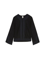 2qty RELIQUAT 120€ 100%  / Blazer évasé Charlus en laine - Blue Dark