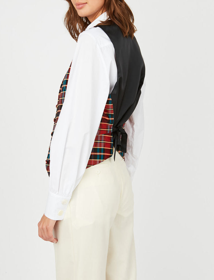 4qty RELIQUAT 75€ 0%  / Veston Robinson en soie - Red Multicolor