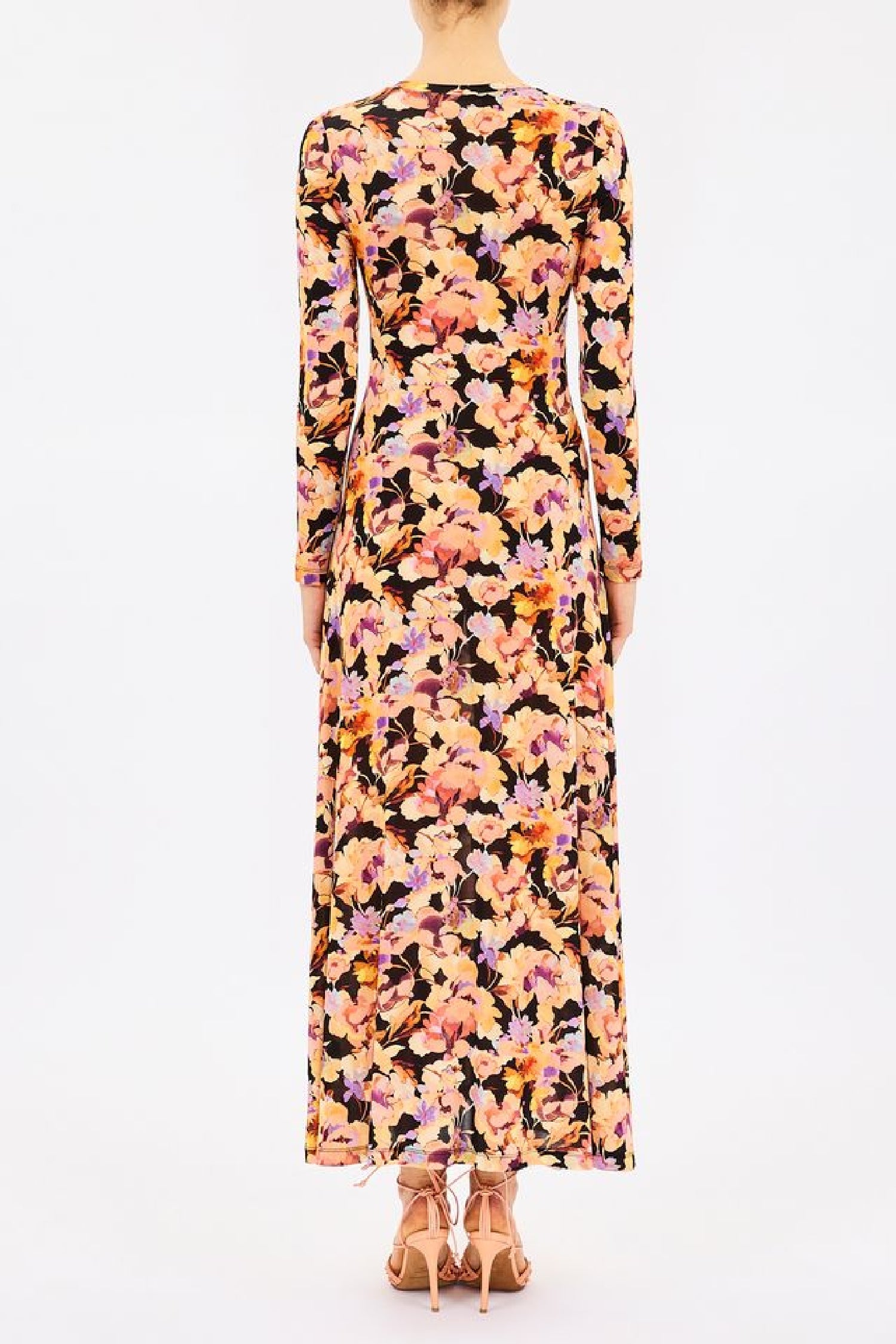 Robe Amari à manches longues - Night Bloom