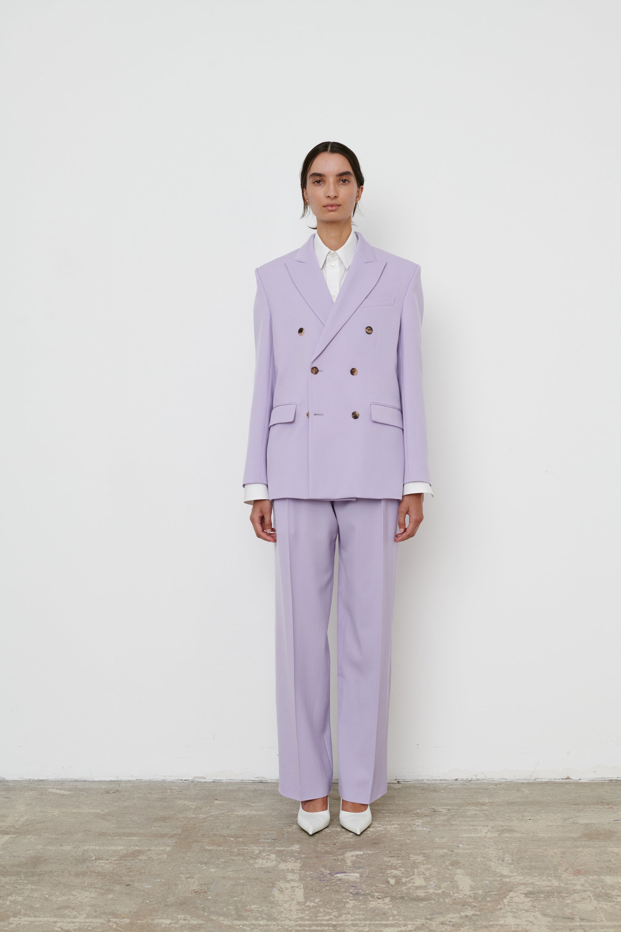 Double Breasted Blazer - Lilac