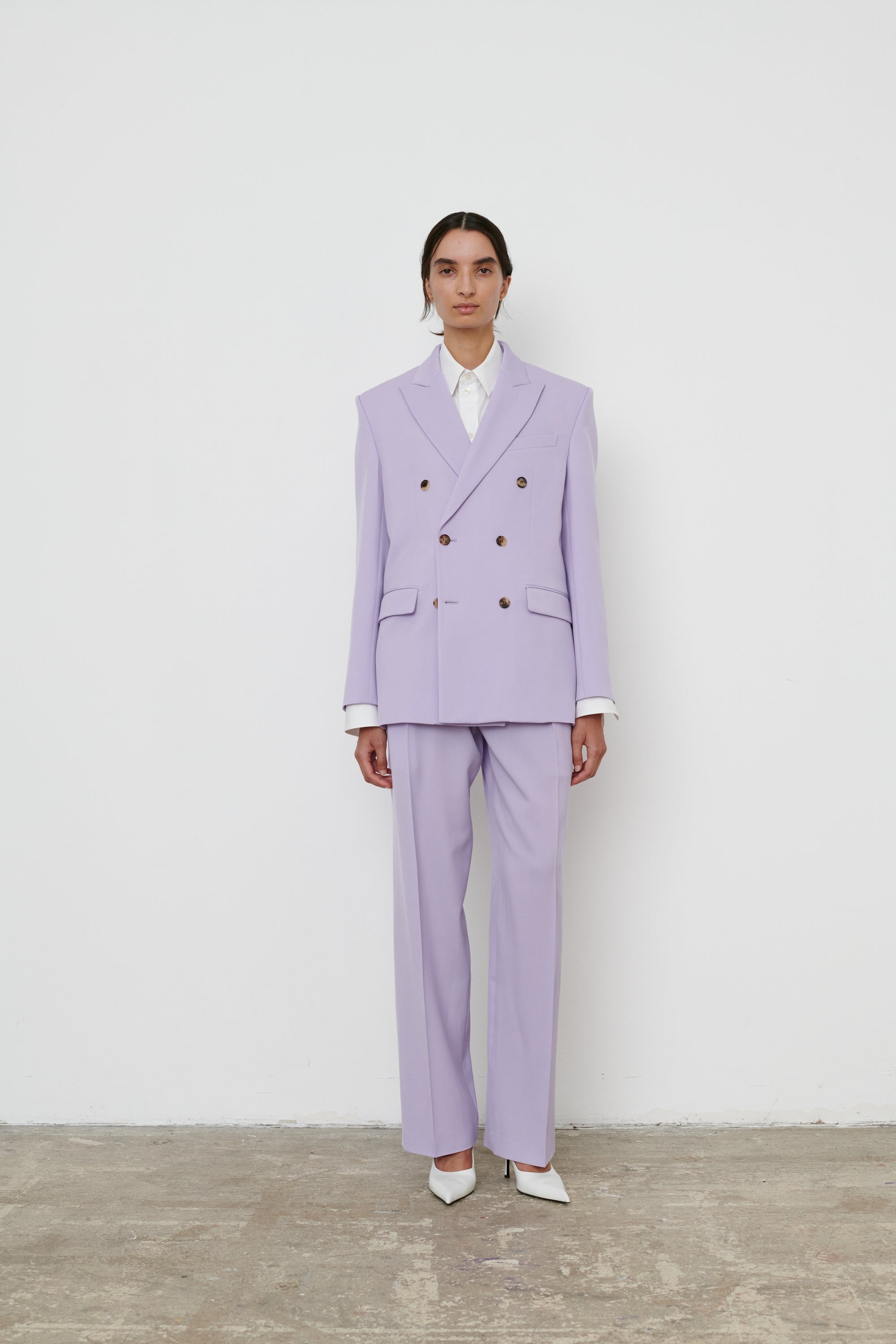 Double Breasted Blazer - Lilac