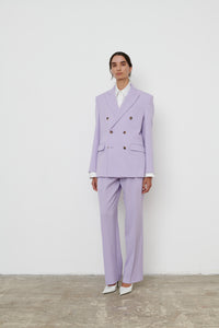 Double Breasted Blazer - Lilac