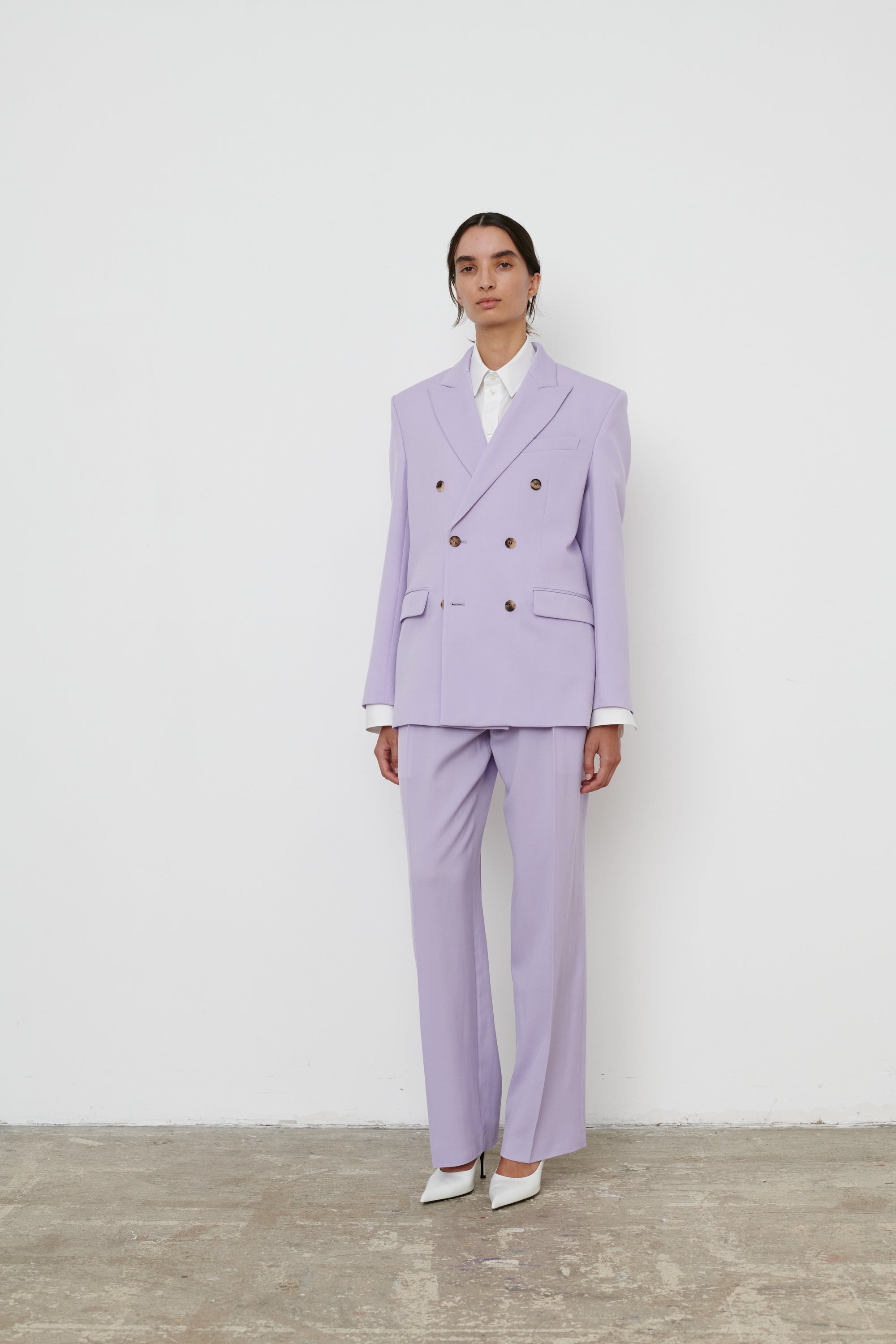 Double Breasted Blazer - Lilac