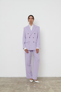 Double Breasted Blazer - Lilac