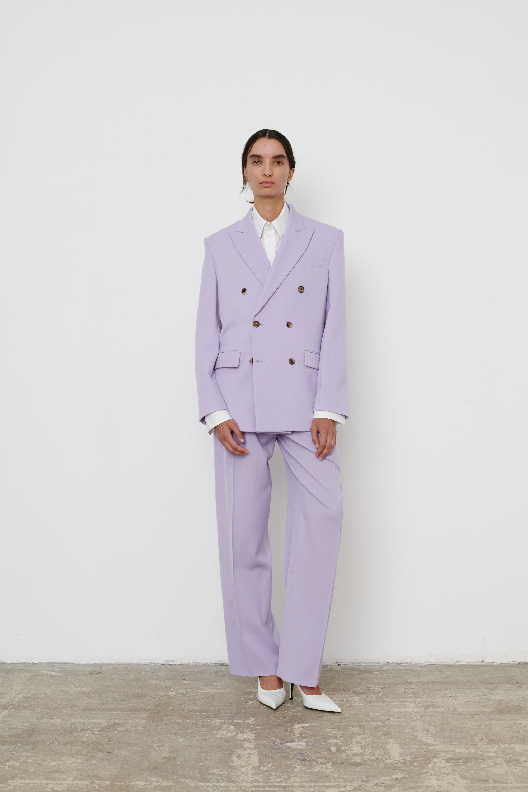 Double Breasted Blazer - Lilac