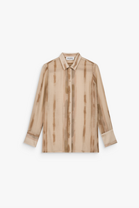 Chemise d'homme patte apperent - Beige Moyen