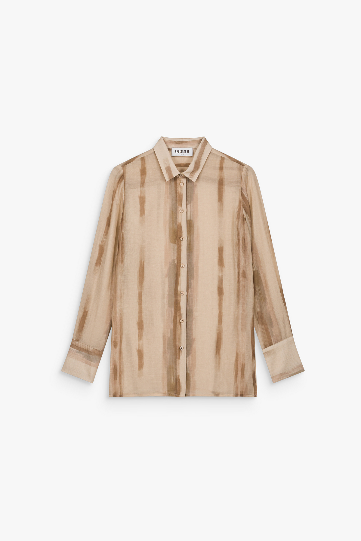 Chemise d'homme patte apperent - Beige Moyen