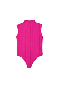 Body col roulé Monogram - Hot Pink