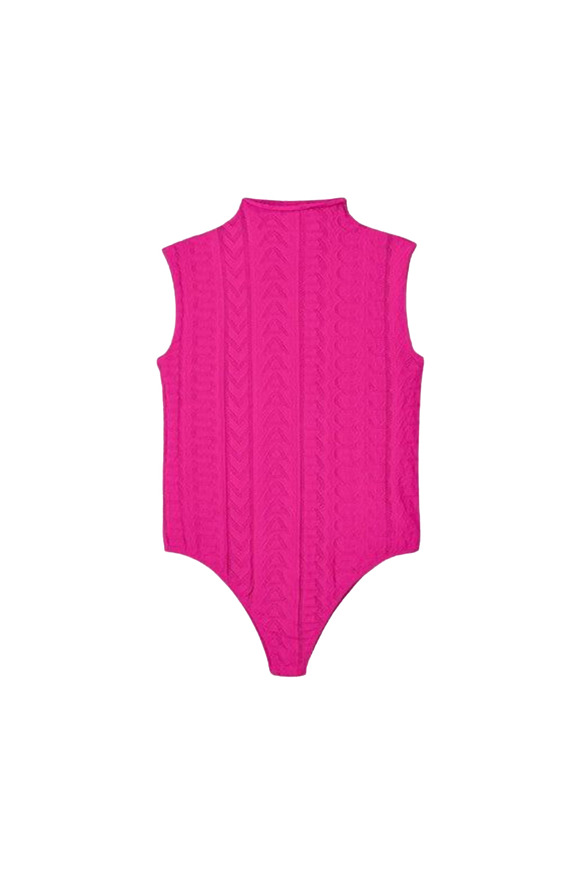 Body col roulé Monogram - Hot Pink