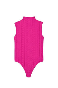 Body col roulé Monogram - Hot Pink