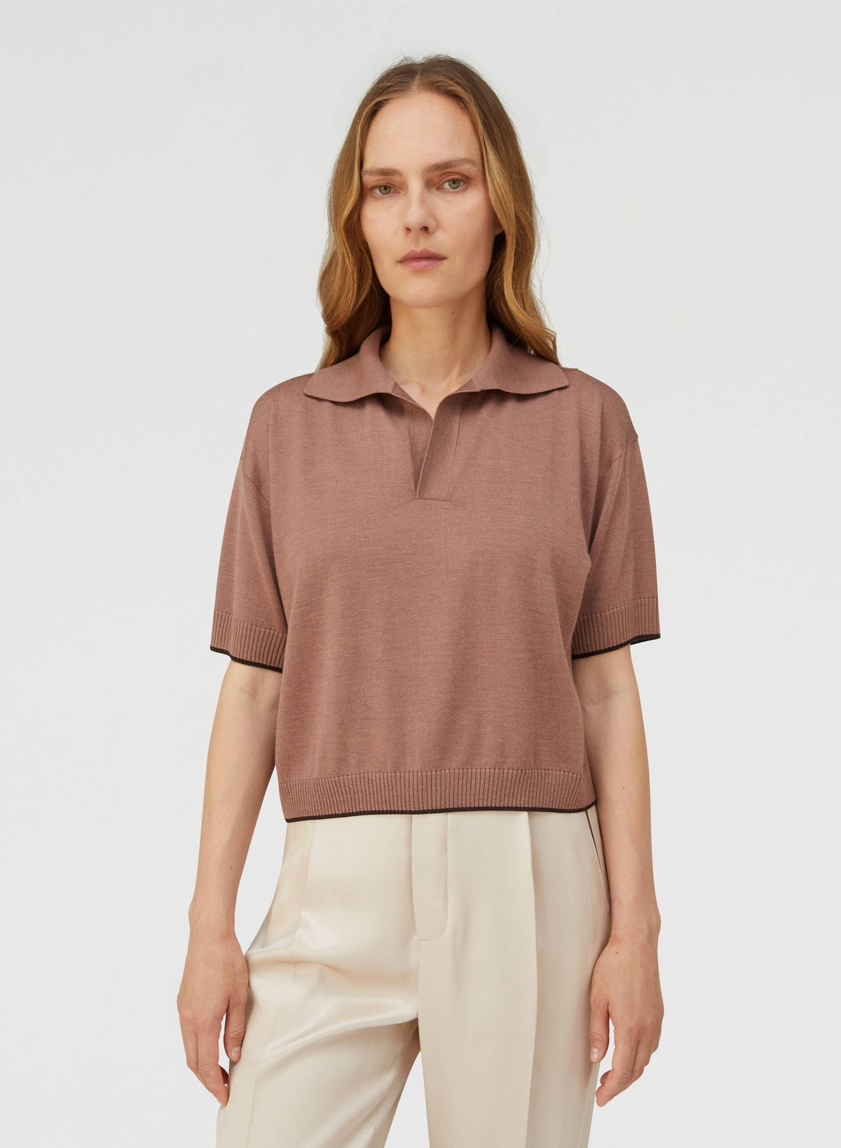 MAUVE RELAXED POLO