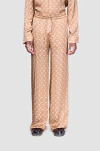 Pantalon Moon en satin - Dark Camel