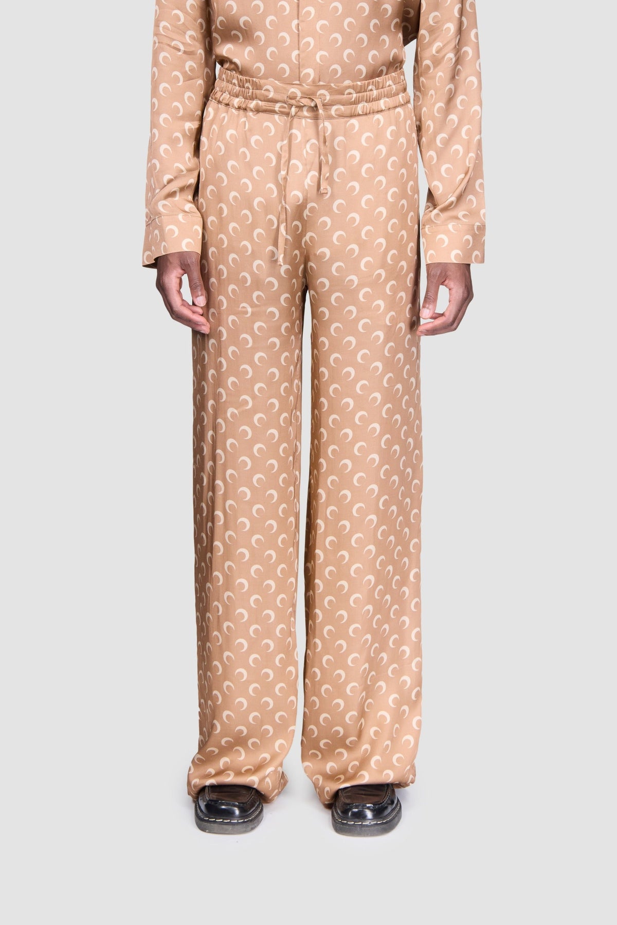 Pantalon Moon en satin - Dark Camel
