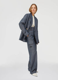 DENIM BLU EMBROIDERED CARGO PANTS