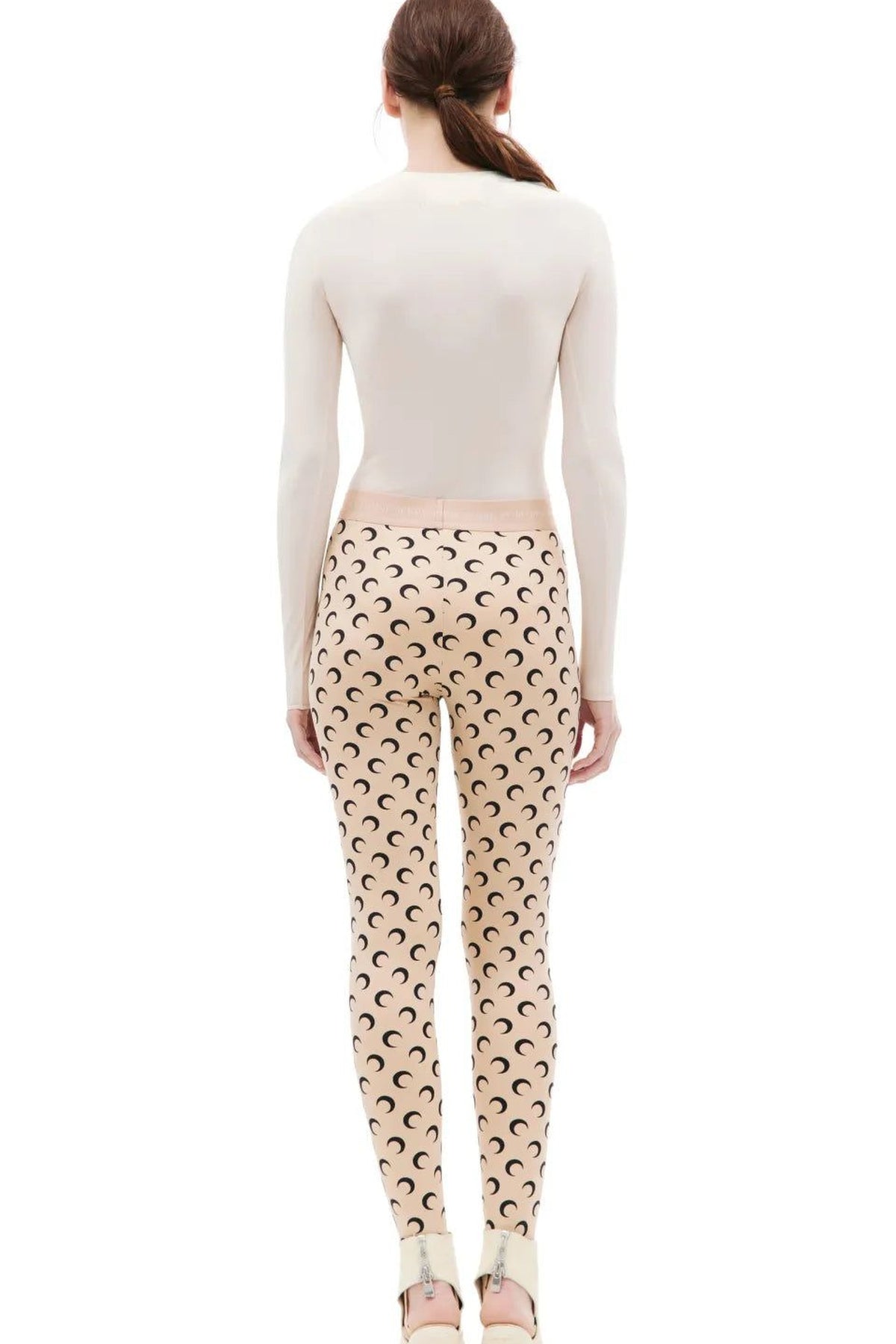 Legging en jersey All Over Moon Upcyclé - Tan