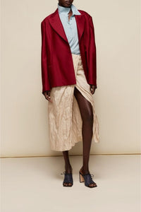 Blazer en laine vierge - Bleu