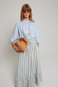 ZNOSTOCK_BLUE SHIRT OLIVE - Blue