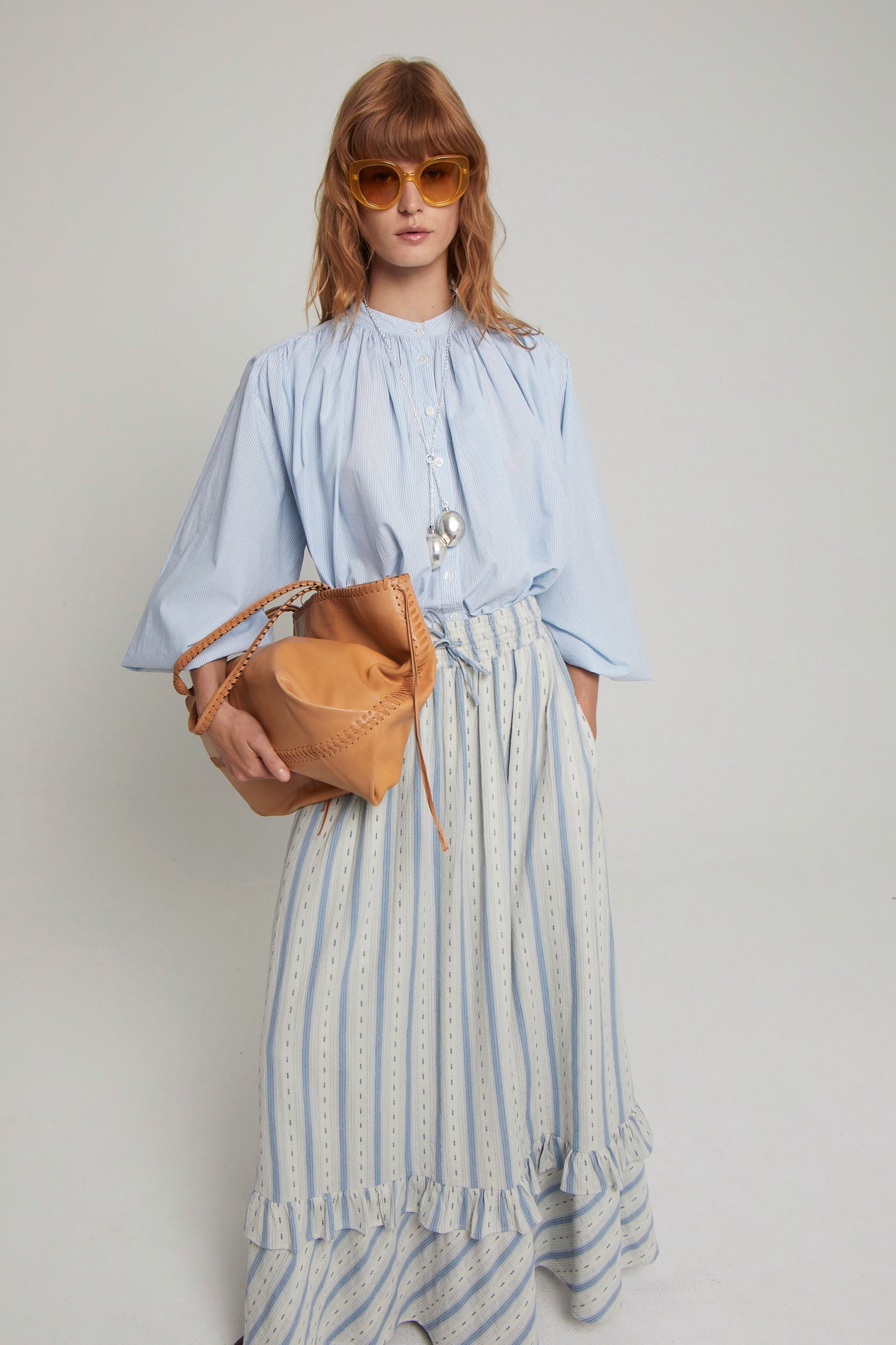 ZNOSTOCK_BLUE SHIRT OLIVE - Blue