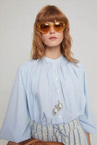 ZNOSTOCK_BLUE SHIRT OLIVE - Blue