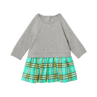 2 qty Robe pull en coton à motif check - Turquoise Check