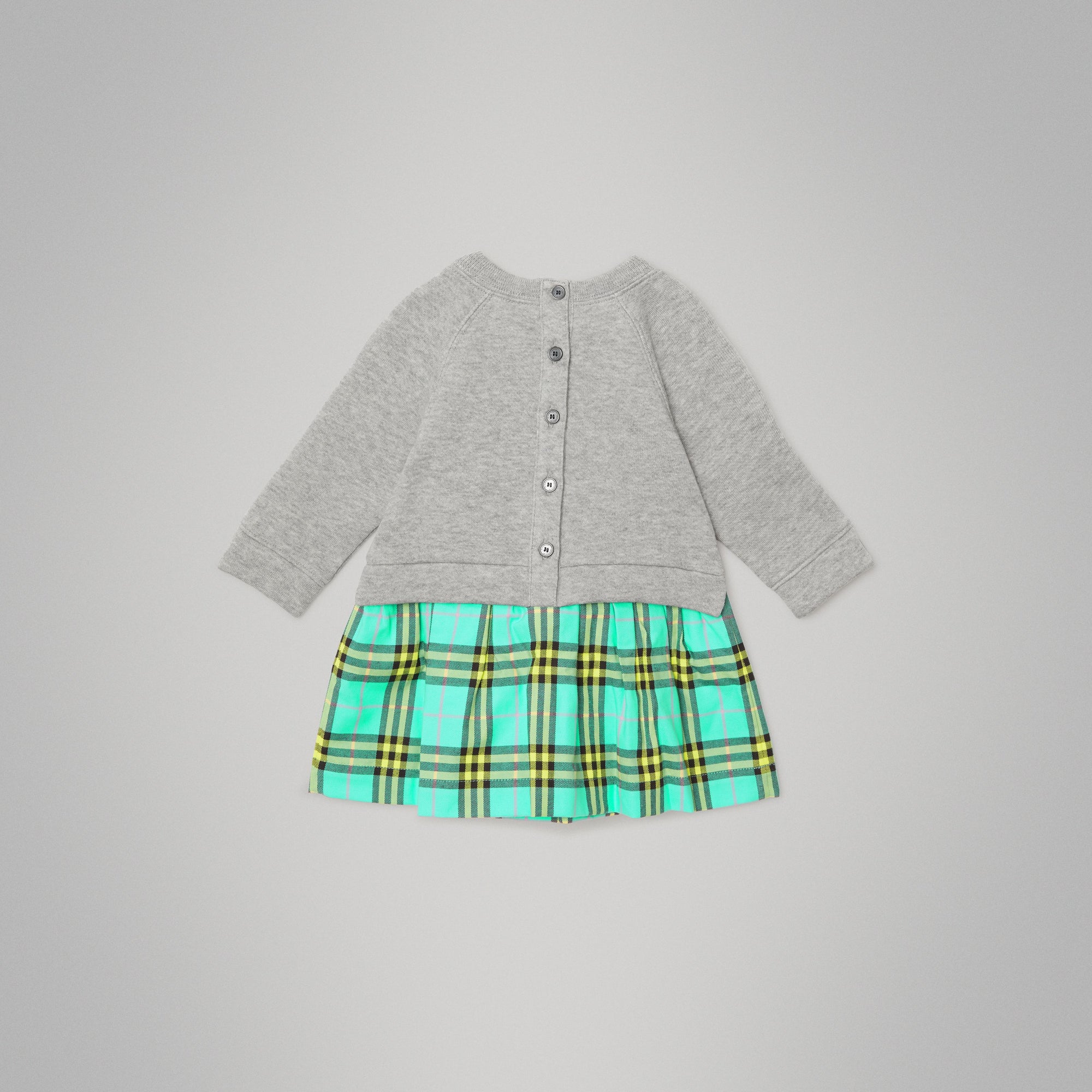 2 qty Robe pull en coton à motif check - Turquoise Check