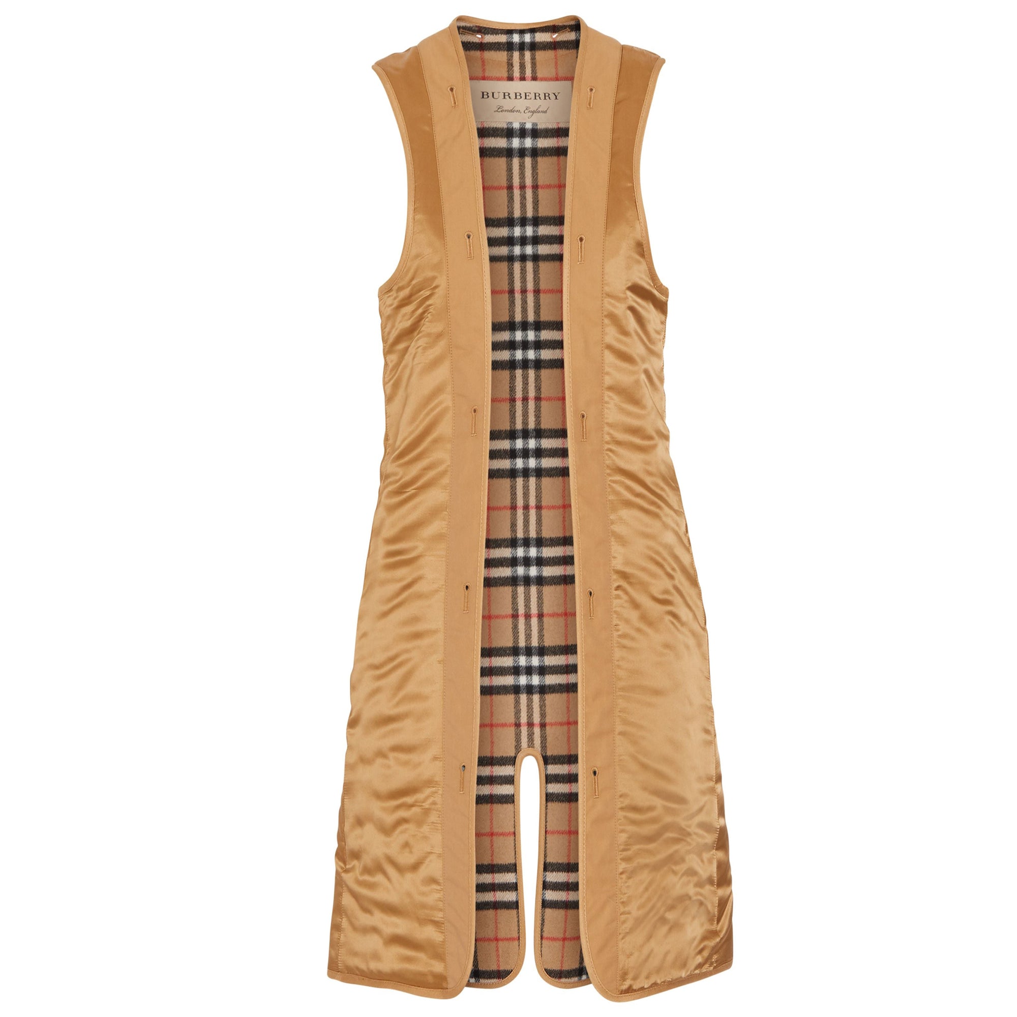 1 qty Gilet intérieur en laine et cachemire pour trench - Antique Yellow Check