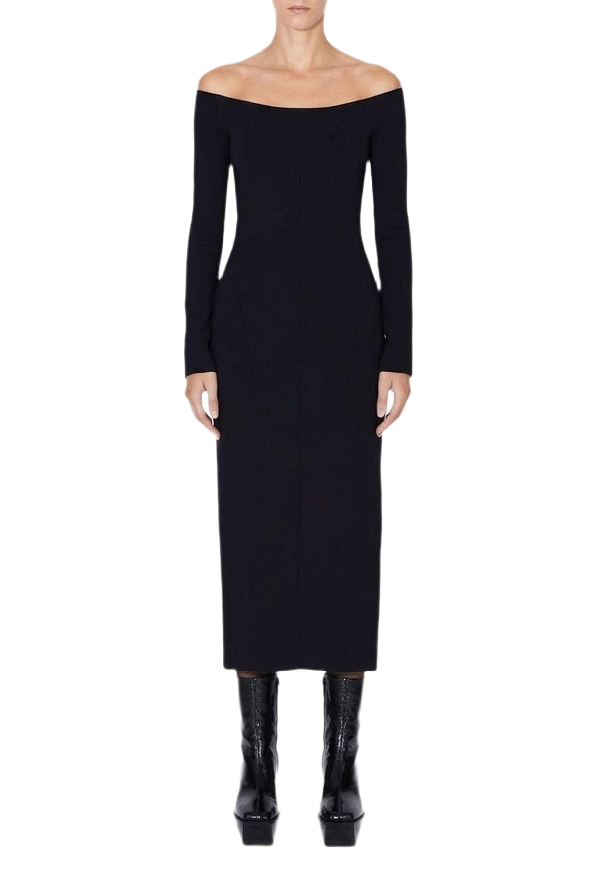 Long Sleeve Aphrodite Dress - Black